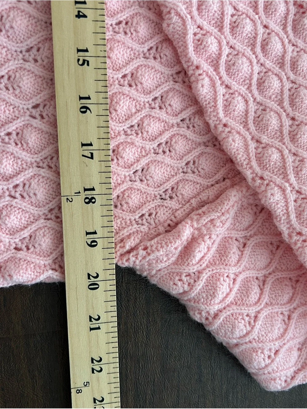 Light Pink Knit Button-Front Cardigan Sweater